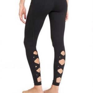 PINK by Victoria's Secret Black Yoga Leggings Criss Cross Medium